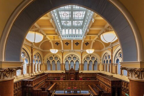 Law Courts at Bradford City Hall with vaulted roof