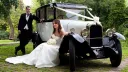 Citroen Deluxe Saloon with Bride and Groom