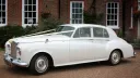 Left side view white classic Bentley S3