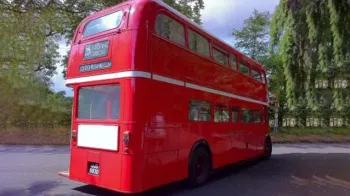 Rear view of a London Routemaster Bus double decker bus