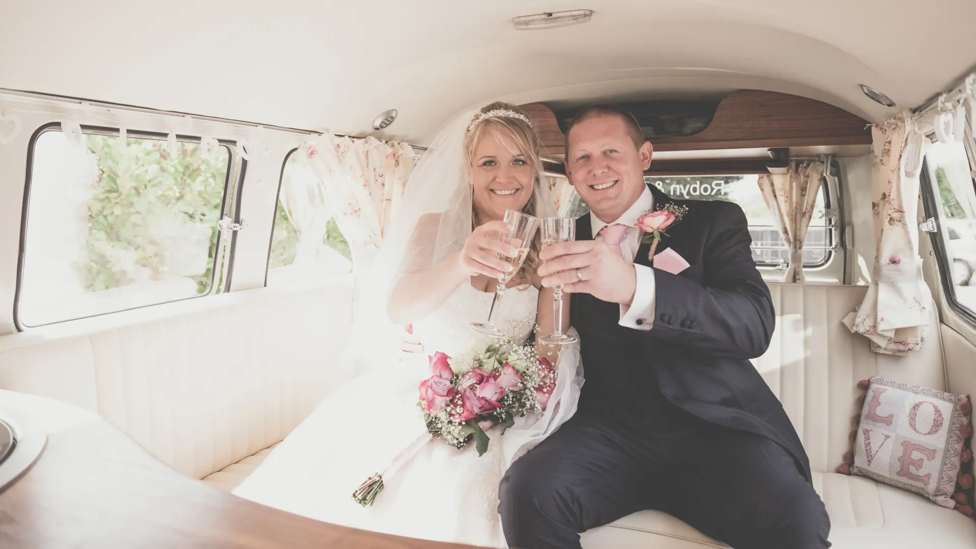 Cream Classic VW Campervan Wedding Car Hire in Bracknell, Berkshire