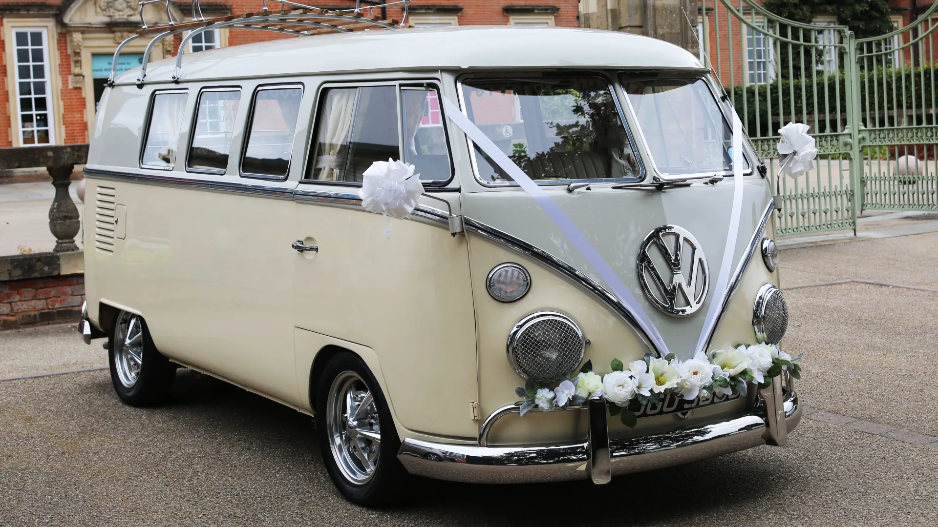 Cream Classic VW Campervan Wedding Car Hire in Bracknell, Berkshire