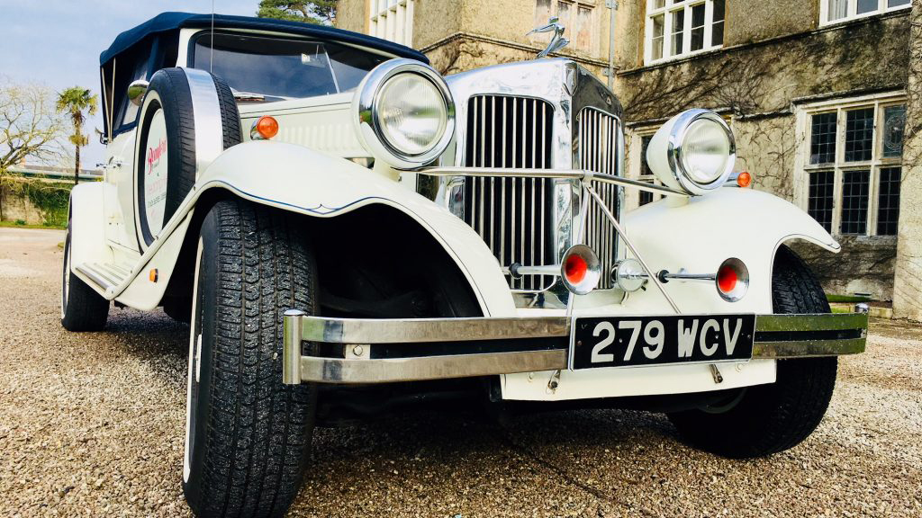 Vintage Beauford Wedding Car Hire Exeter, Devon and Cornwall