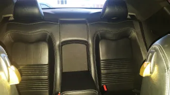 Black leather rear interior of a Maserati