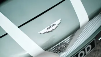 Aston Martin badge at the front of the vehicle