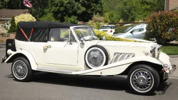 Beauford Convertible with black soft-top roof closed.