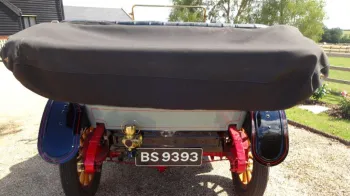 Oakland Model 40 Tourer rear view sowing the roof tucked away in its black cover