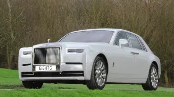 Rolls-Royce Phantom 8 front view showing large iconic rolls-royce chrome grill