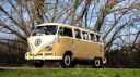 Side View VW Campervan with White Ribbons