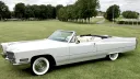 Convertible classic american Cadillac with white wall tires
