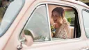 Pink Italian Fiat 500 Car