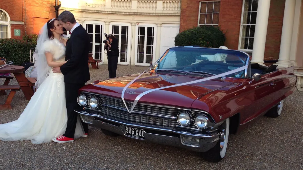 Red Cadillac Convertible hire London