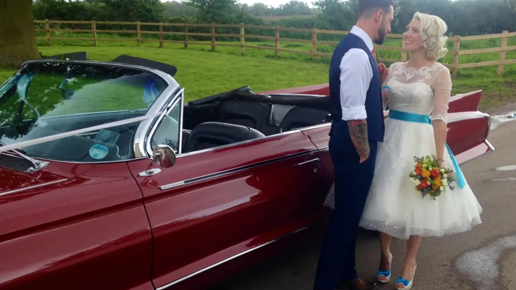 Red Cadillac Convertible hire London