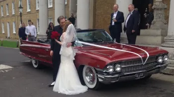 Red Cadillac Convertible hire London