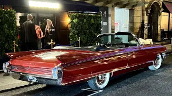 Red Cadillac Convertible hire London