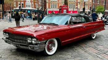Red Cadillac Convertible hire London