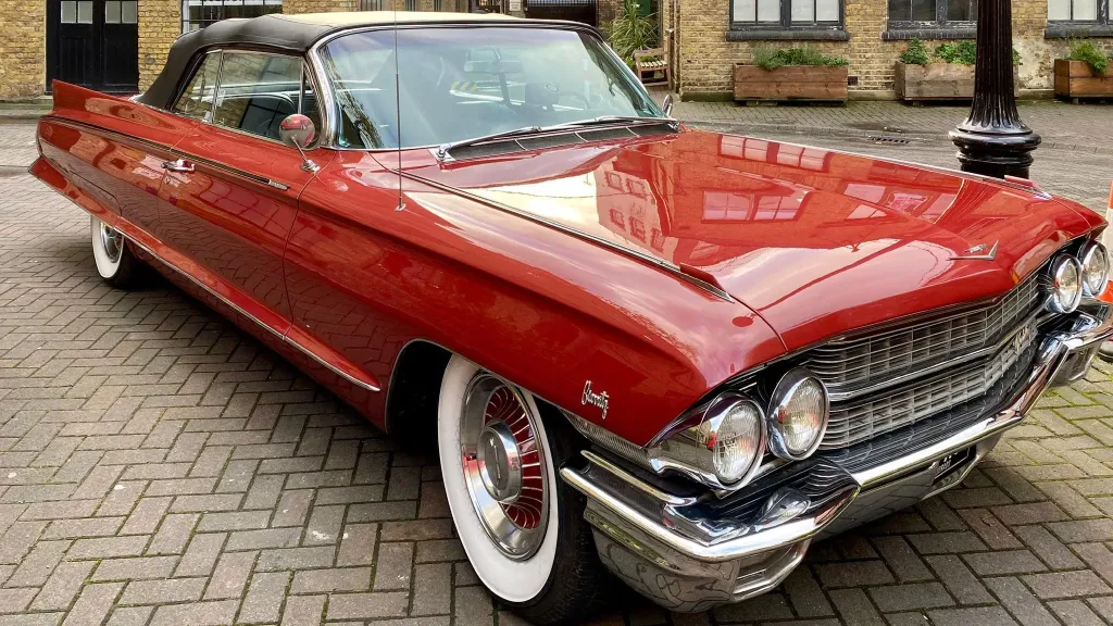 Red Cadillac Convertible hire London