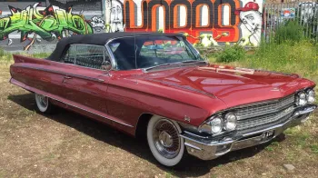 Red Cadillac Convertible hire London