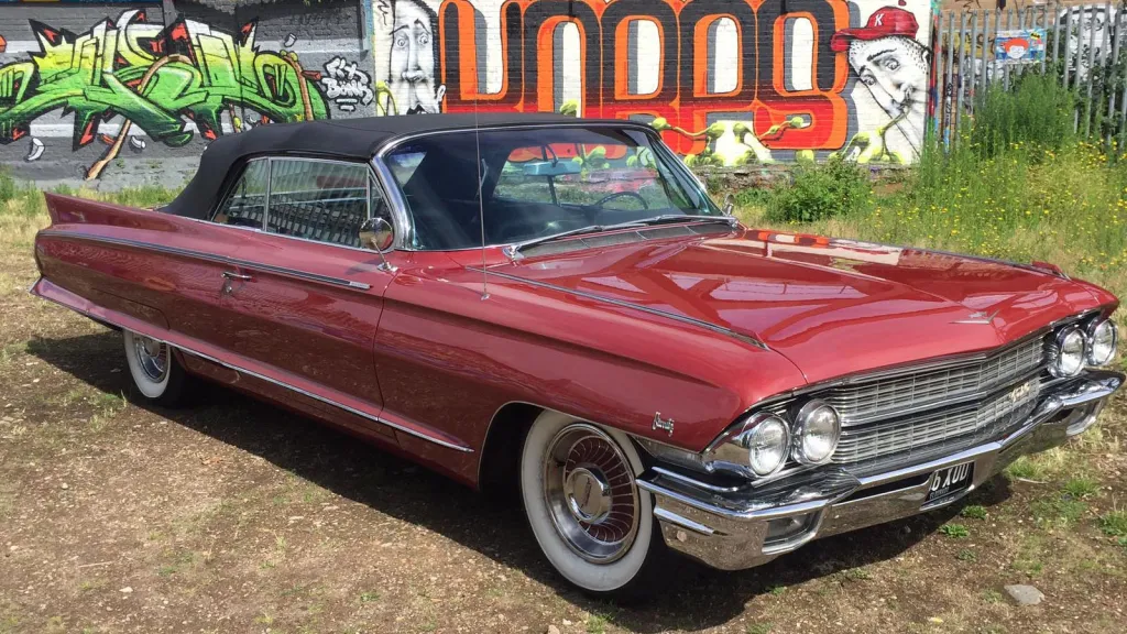 Red Cadillac Convertible hire London
