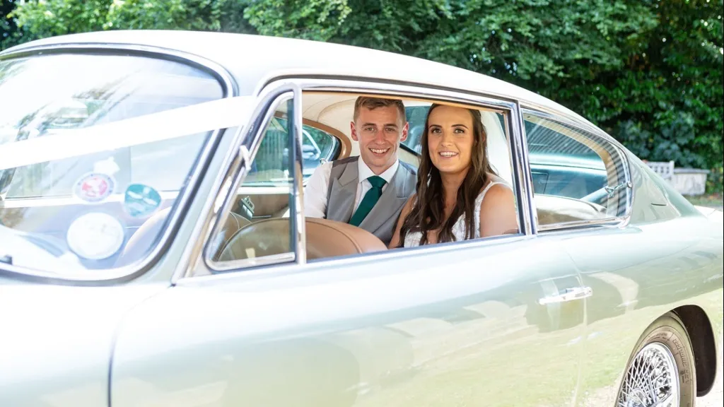 Adrian and his Aston Martin were fantastic. The colour of the car is gorgeous and Adrian helped ensure our day was special. The wedding car was an especially important element due to the groom working in motorsport, we couldn’t recommend highly enough! Marianne and Alex.