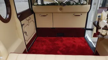 White imperial wedding car