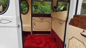 White imperial wedding car