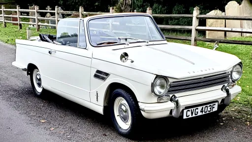 White Convertible Triumph