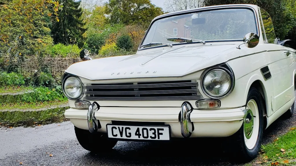 White Convertible Triumph