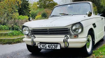 White Convertible Triumph