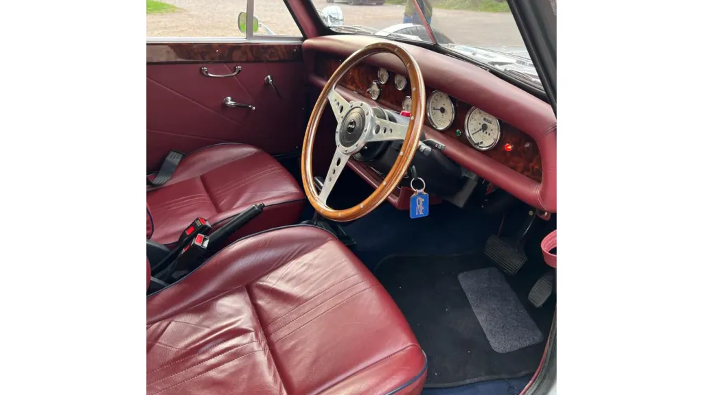 Front Passenger interior with burgundy leather