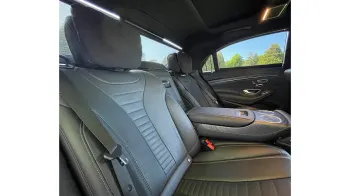 Mercedes S-Class rear black leather interior seats