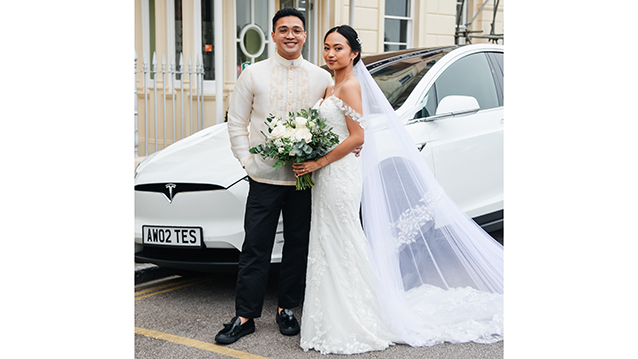 Hello Didier,
My wife and I thank you for providing excellent service during our wedding day. Our parents, guests and ourselves felt very comfortable and safe whilst travelling to and from our ceremony and our reception. We really appreciate the effort that you made during the day and managing to stick to the schedule despite the heavy traffic that we experienced during the day. We hope to work with you again in the future. Please find some of our pictures attached showcasing the vehicle. Please feel free to include it on your website.
Many thanks, Andrew & Dianne