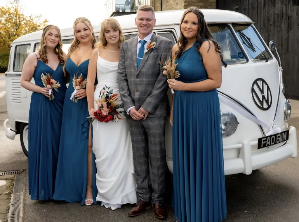 Fantastic service, Richard our driver was really friendly and all of our guests were transported from the hotel to the venue in the camper van on time! We ended up being a little early so he drove us around for a while before heading to the venue and offered to wait to take photos!