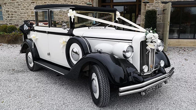 Vintage Regent Convertible for wedding hire in West Yorkshire, seats up to 6 passengers