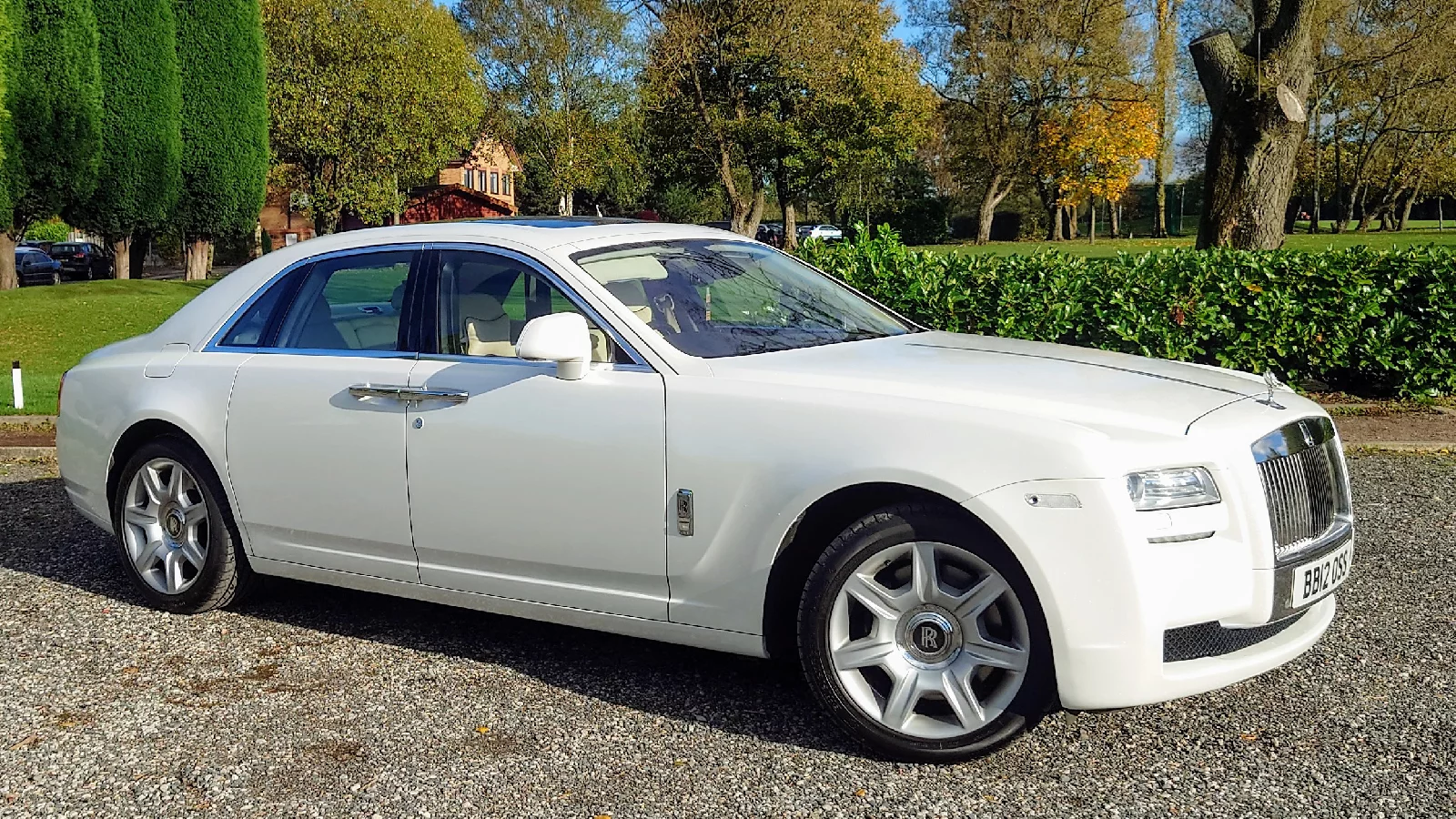White rolls-Royce Ghost for hire in Yorkshire