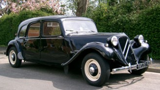 Citroen Traction Avant wedding car for hire in Portsmouth, Hampshire