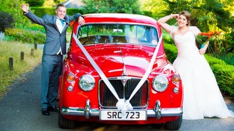 Rover 100 Hot Rod Saloon wedding car for hire in Mitcham, Surrey
