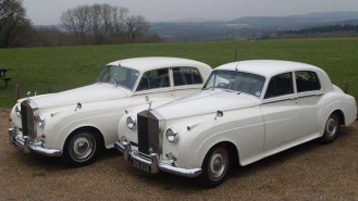 A Pair of Rolls-Royce Silver Cloud 1’s wedding car for hire in Chichester, West Sussex