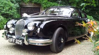 Jaguar MK I wedding car for hire in Ashington, West Sussex