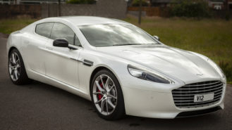 Aston Martin V12 Rapide ‘S’ wedding car for hire in Cardiff, South Wales