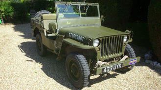 Willy’s ‘Hotchkiss’ Jeep wedding car for hire in Winchester, Hampshire