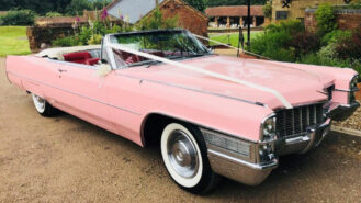 Cadillac Convertible wedding car for hire in Egham, Surrey