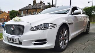 Jaguar XJ Portfolio LWB wedding car for hire in Deal, Kent