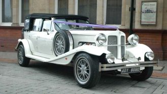 Beauford 4 Door Convertible wedding car for hire in Newport, South Wales