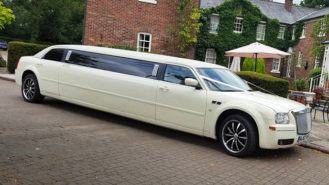 Chrysler 300c Stretched Limousine wedding car for hire in Manchester