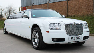 Chrysler 300c Stretched Limousine wedding car for hire in Bradford, West Yorkshire