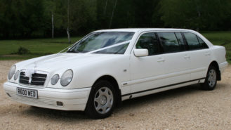 Mercedes ‘S’ Class Limousine wedding car for hire in Cadnam, Hampshire