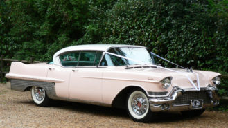 Cadillac Fleetwood Series 60 Special V8 wedding car for hire in Hartfield, East Sussex