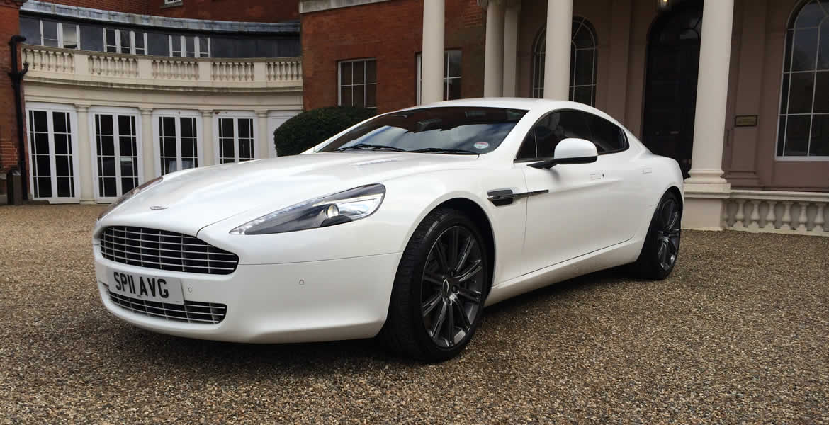 White Aston Martin Luxurious Wedding Car london