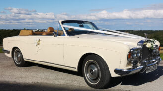 Rolls-Royce Corniche Convertible wedding car for hire in Barnsley, South Yorkshire